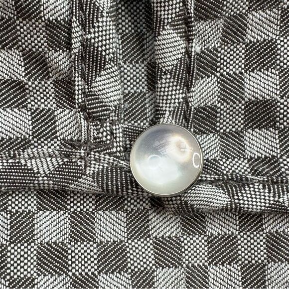 NATIONAL PICNIC Gray Check Gingham Cotton Sheath Dress Size Small - Picture 13 of 15